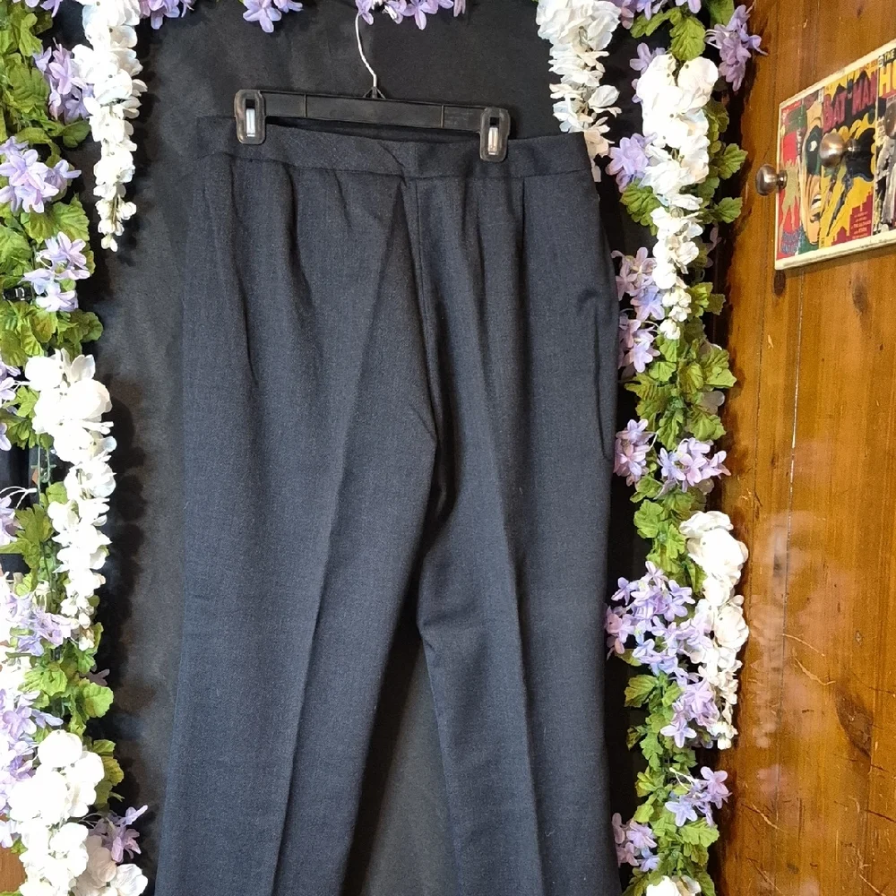 Classic Black Wide-Leg Women's Dress Pants